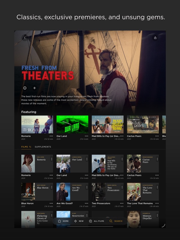 The Criterion Channel iPad screenshot 2