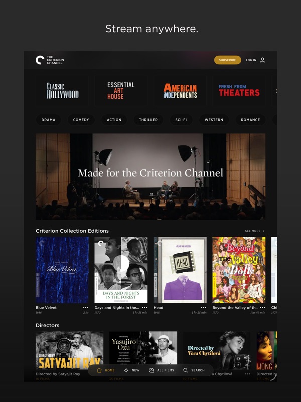 The Criterion Channel iPad screenshot 6
