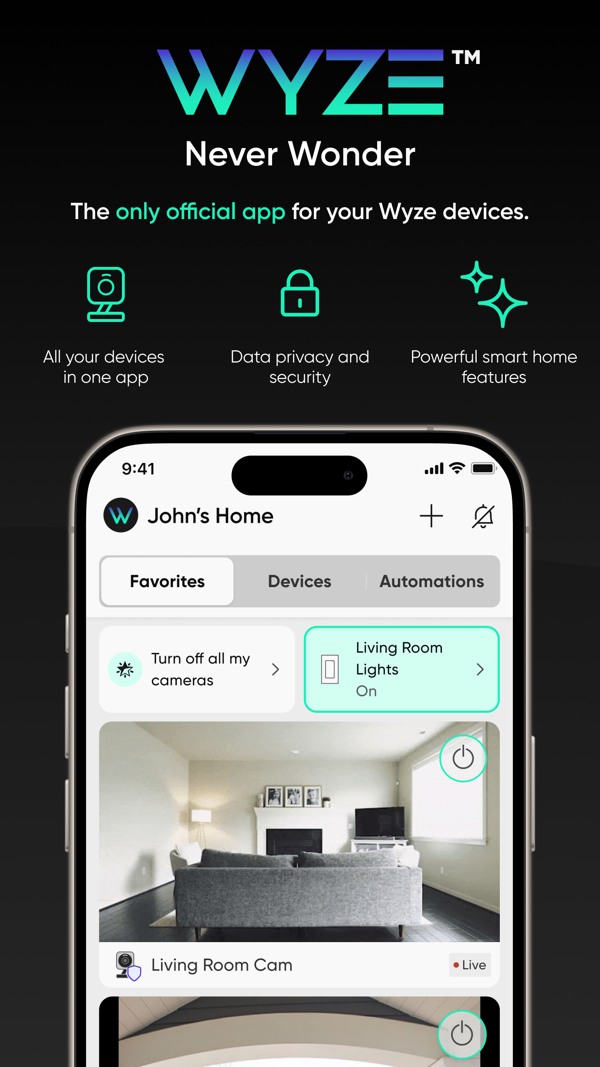 The Official Wyze App iPhone screenshot 1