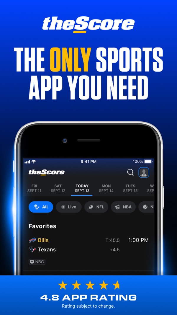 theScore iPhone screenshot 1
