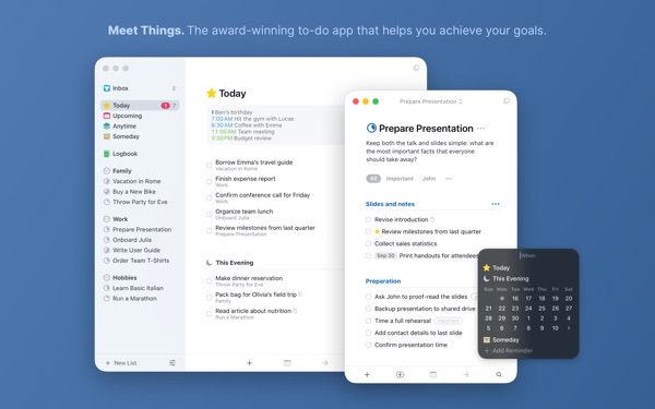 Things 3 Mac screenshot 1