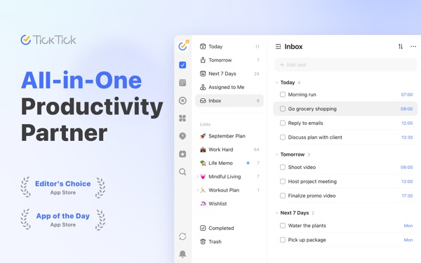 TickTick:To-Do List & Calendar Mac screenshot 1