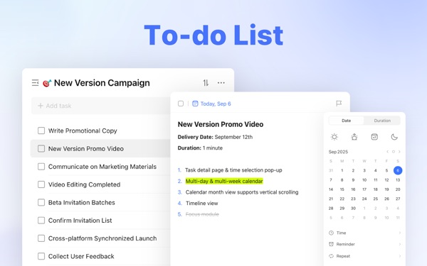 TickTick:To-Do List & Calendar Mac screenshot 2