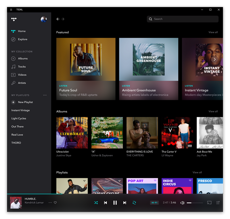 TIDAL Music Windows screenshot 1