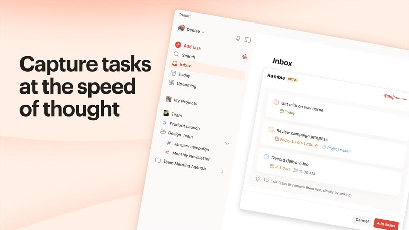 Todoist Windows screenshot 1