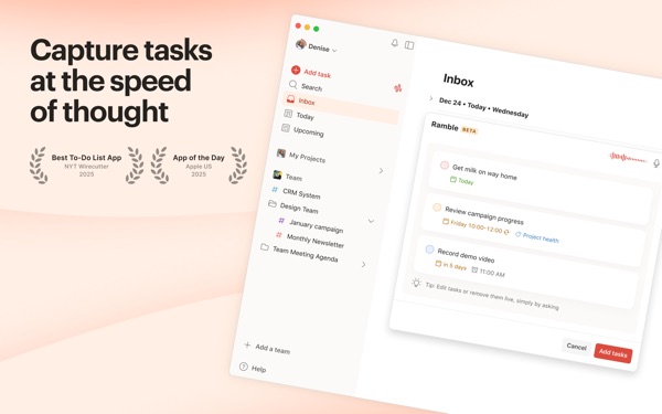 Todoist Mac screenshot 1