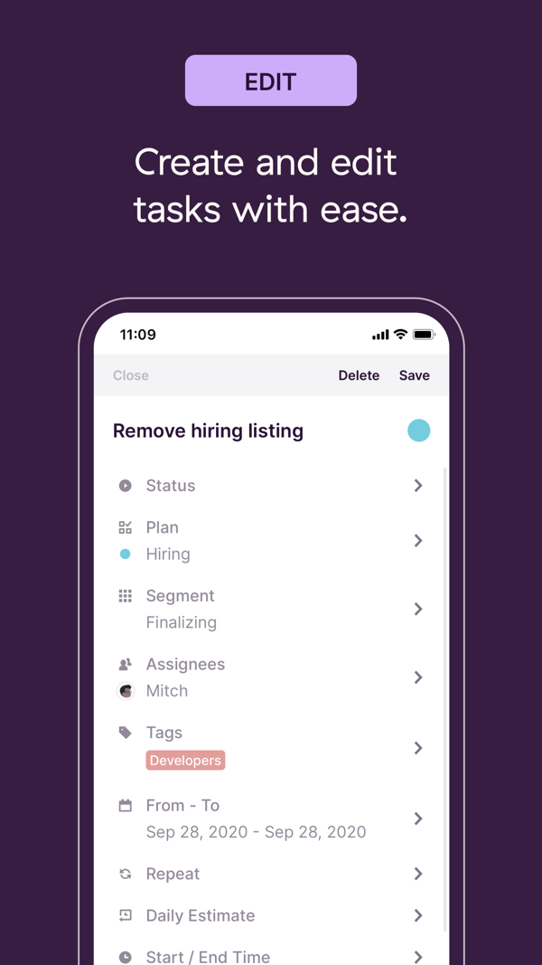 Toggl Plan iPhone screenshot 6