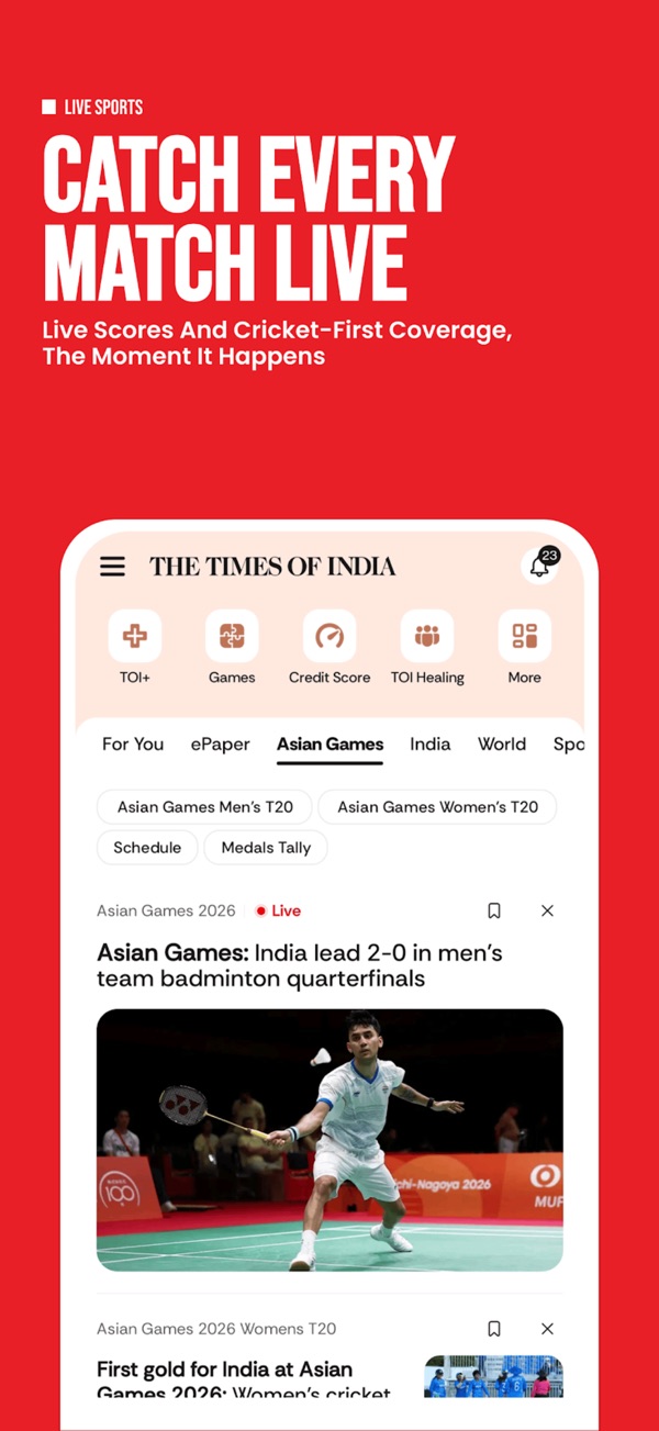 TOI Breaking News App & ePaper iPhone screenshot 2