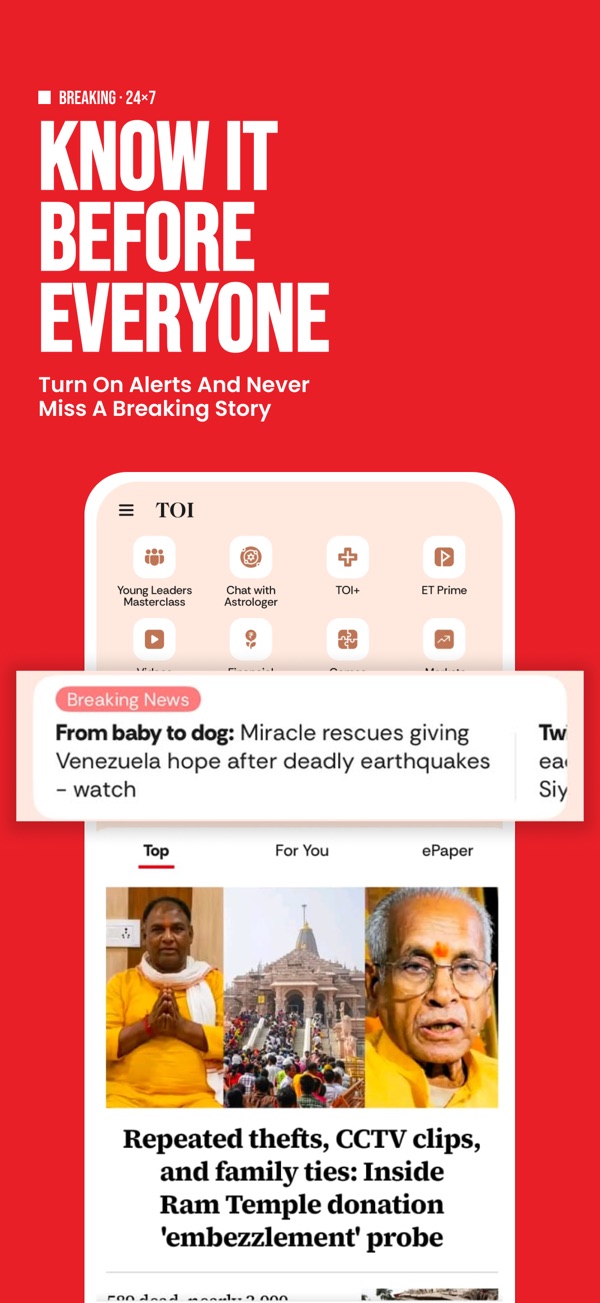 TOI Breaking News App & ePaper iPhone screenshot 3