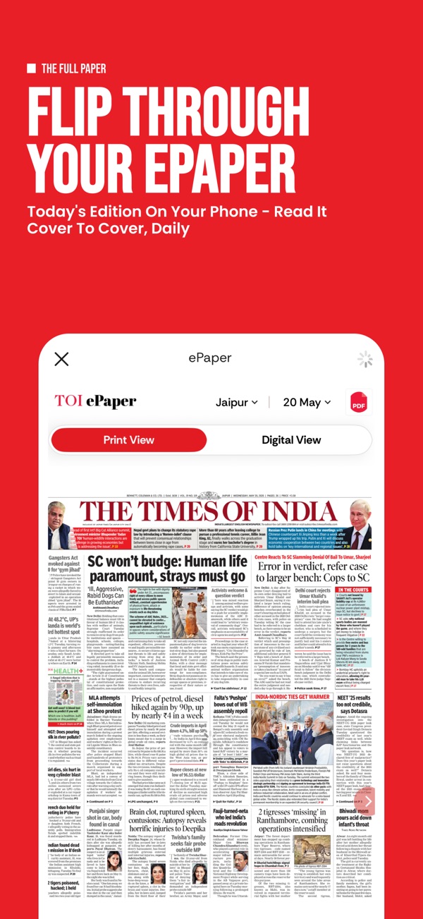 TOI Breaking News App & ePaper iPhone screenshot 4