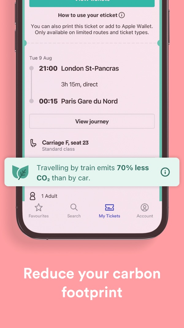 Trainline iPhone screenshot 6