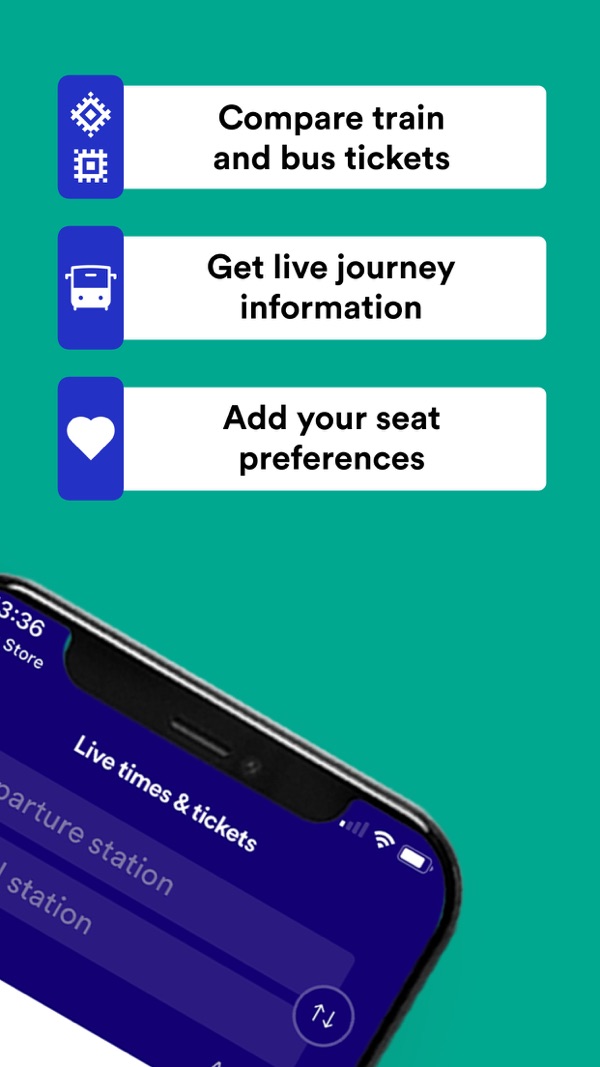 Trainline iPhone screenshot 2