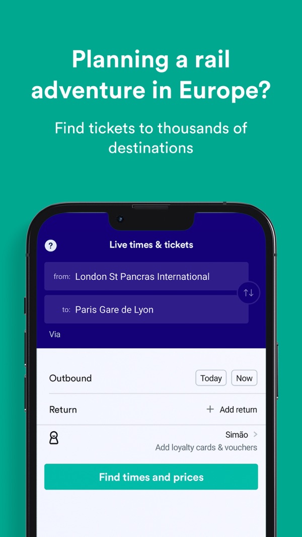 Trainline iPhone screenshot 3