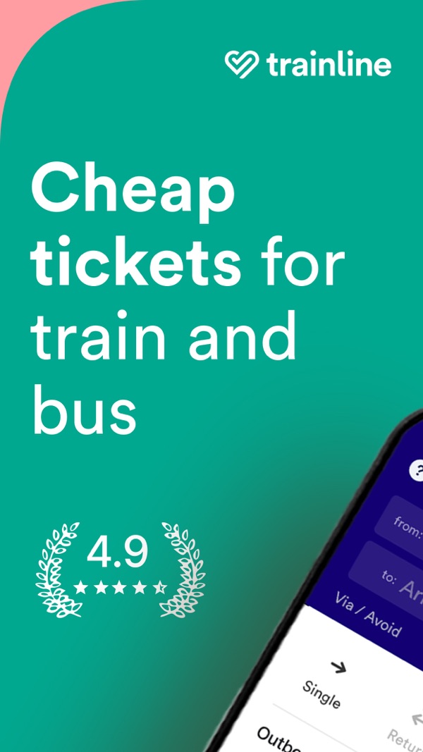 Trainline iPhone screenshot 1