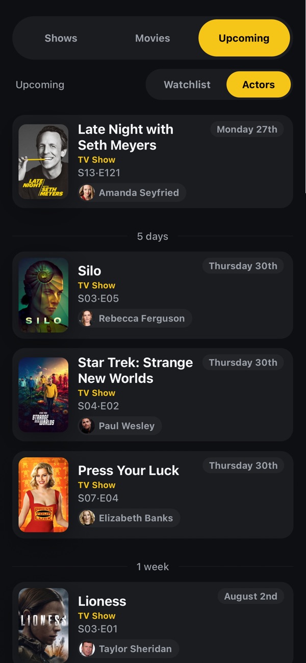 TV Time iPhone screenshot 7