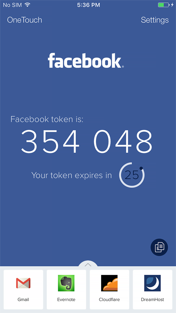 Twilio Authy iPhone screenshot 4