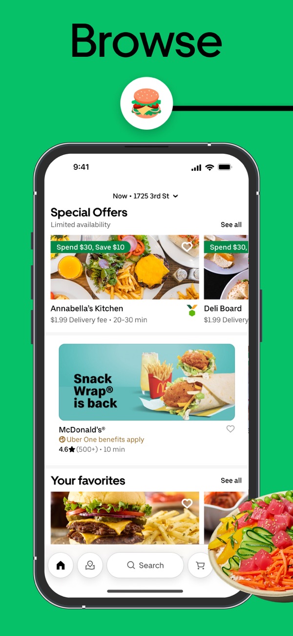 Uber Eats iPhone screenshot 3