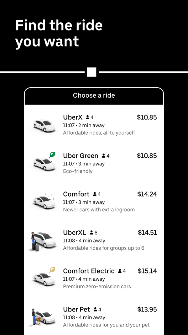 Uber iPhone screenshot 4
