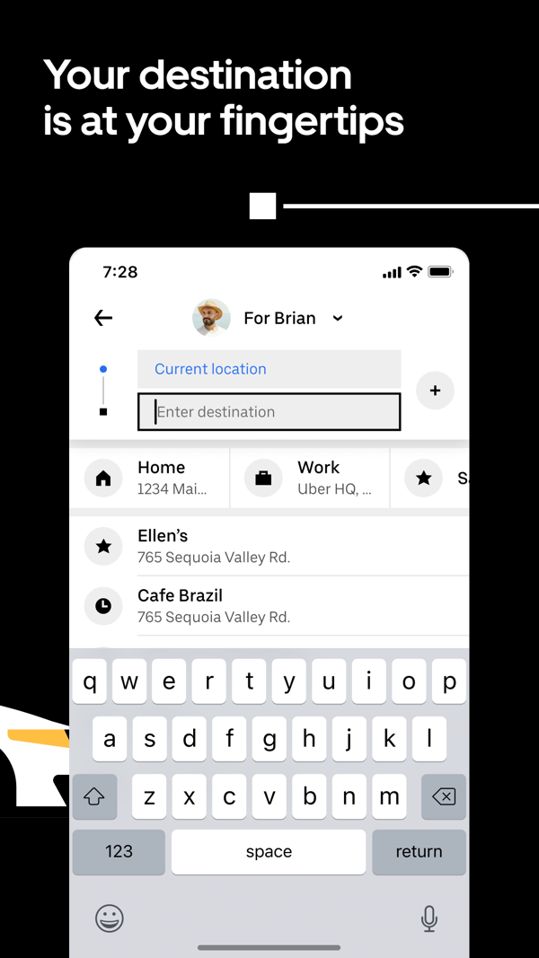Uber iPhone screenshot 3
