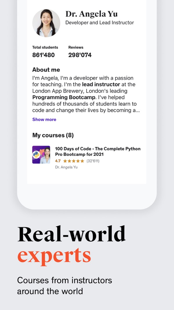 Udemy Online Video Courses iPhone screenshot 3
