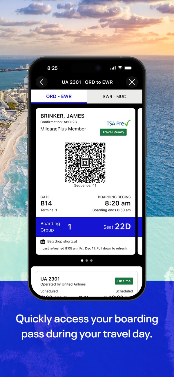 United Airlines iPhone screenshot 5