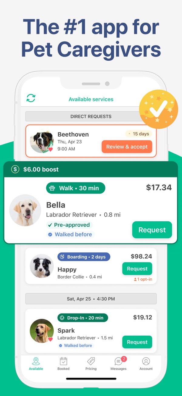 Wag! Pet Caregiver iPhone screenshot 1