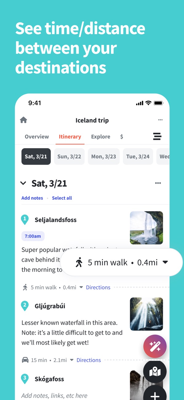 Wanderlog iPhone screenshot 5