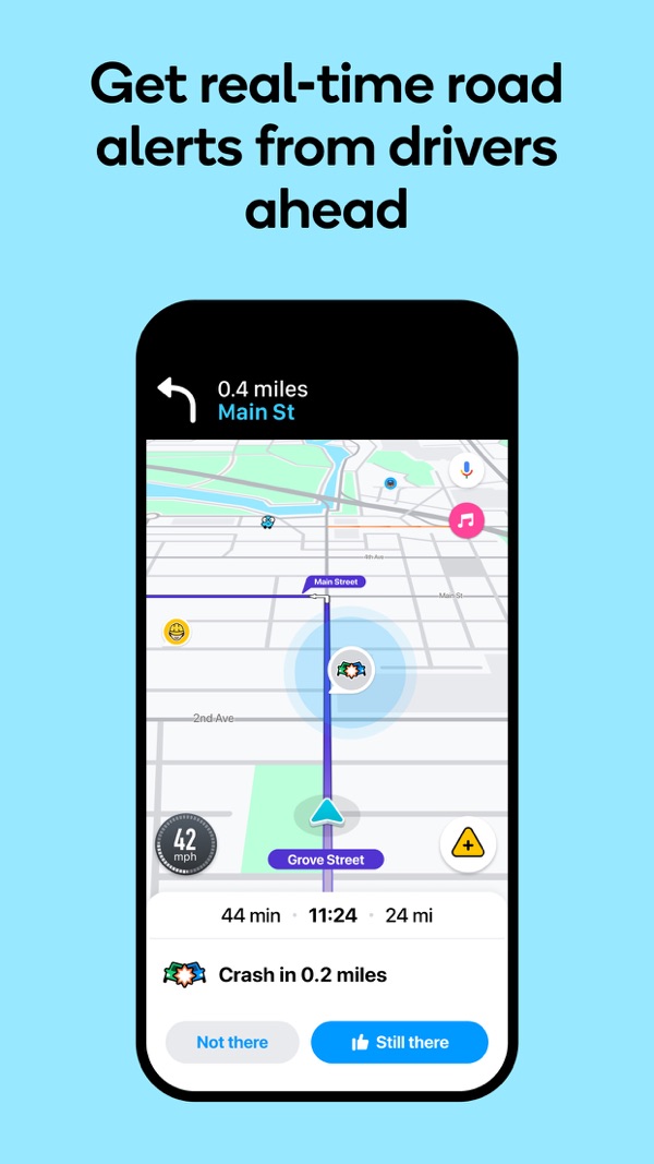 Waze Navigation & Live Traffic iPhone screenshot 2