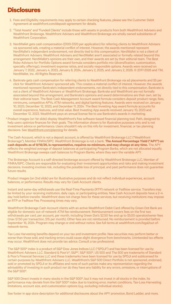 Wealthfront iPhone screenshot 8