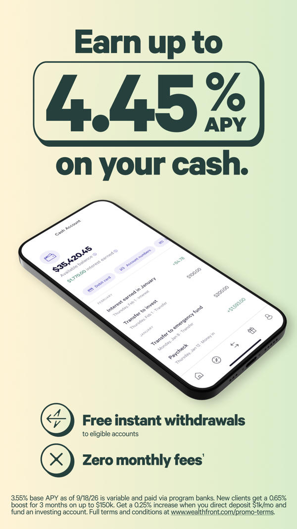 Wealthfront iPhone screenshot 2