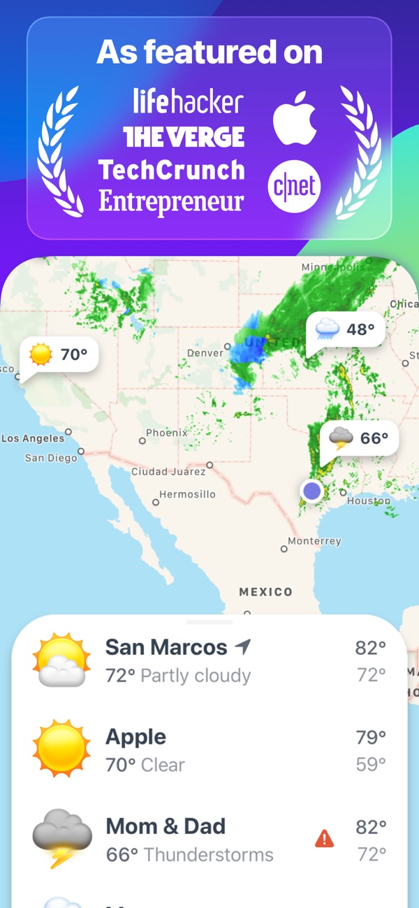 Weather Up + AccuWeather Data iPhone screenshot 3