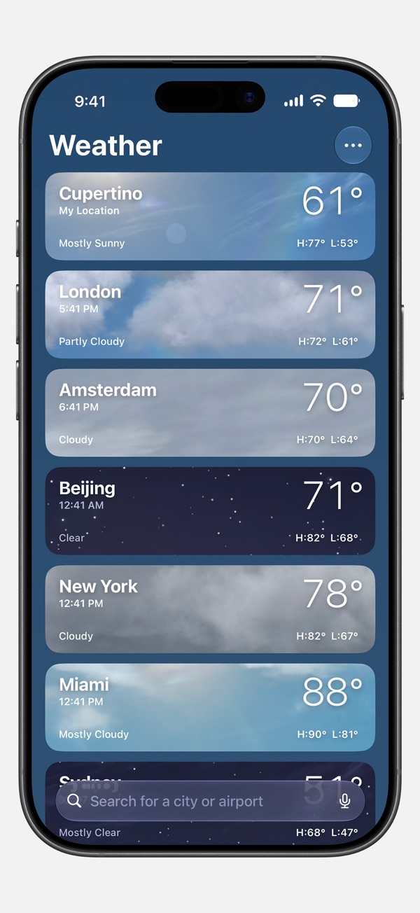 Weather iPhone screenshot 1