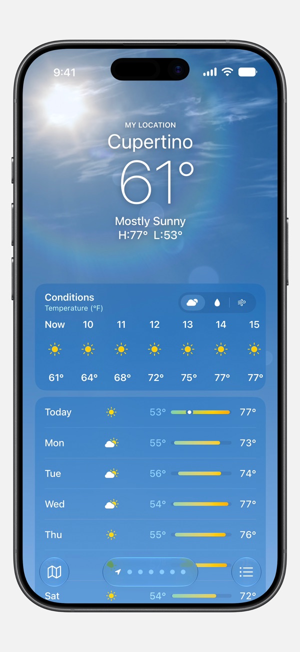 Weather iPhone screenshot 2