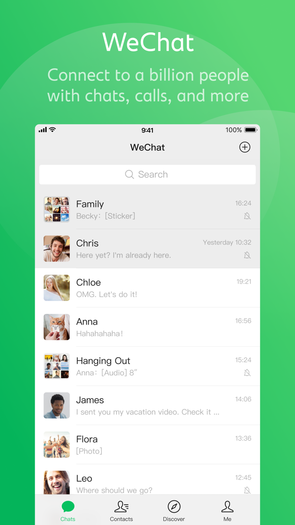 WeChat iPhone screenshot 1