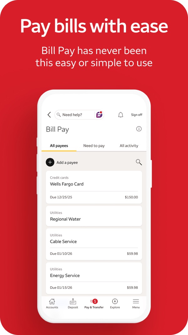 Wells Fargo Mobile® iPhone screenshot 5