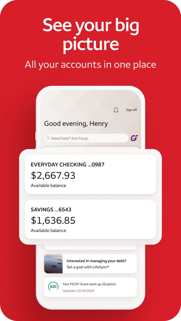 Wells Fargo Mobile® iPhone screenshot 2