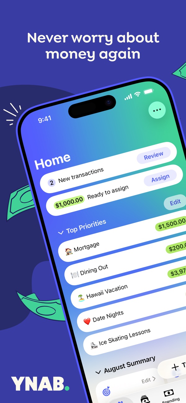 YNAB iPhone screenshot 1