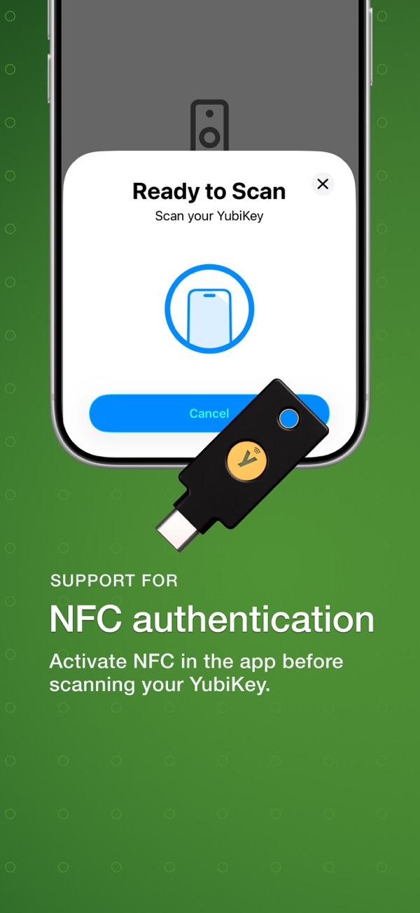 Yubico Authenticator iPhone screenshot 2