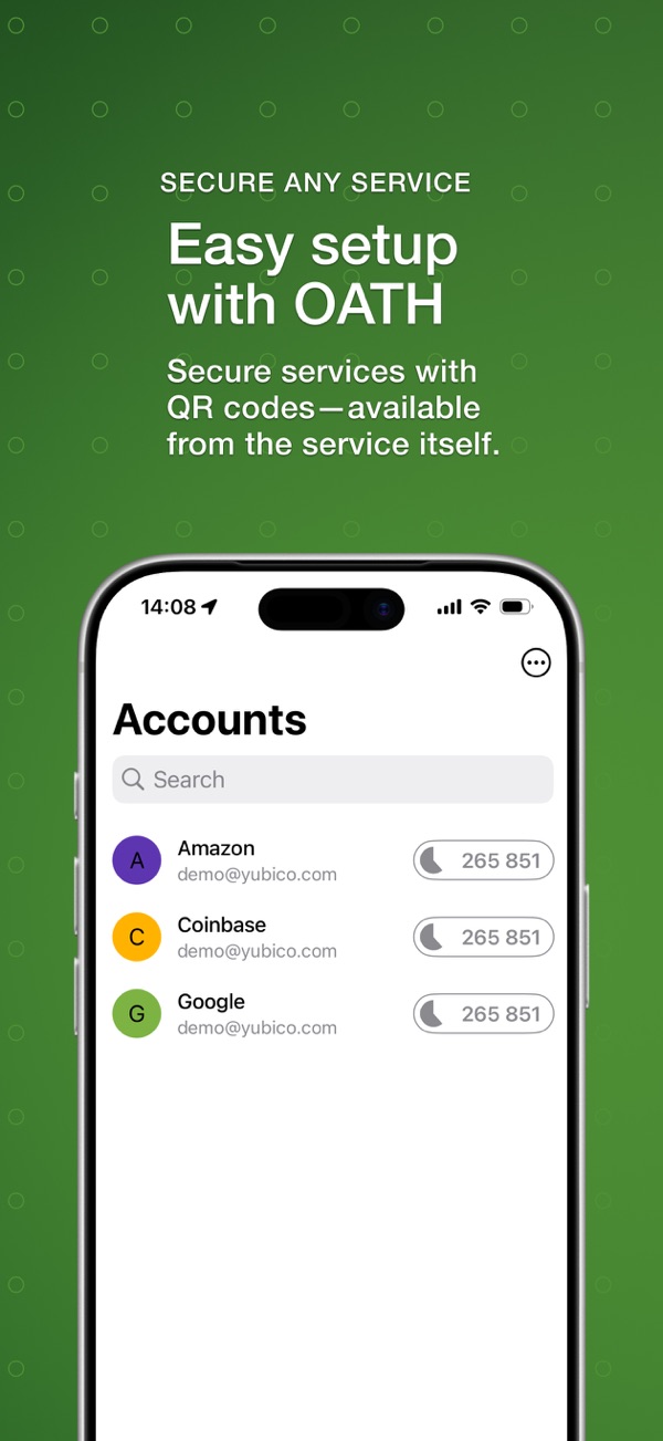 Yubico Authenticator iPhone screenshot 3