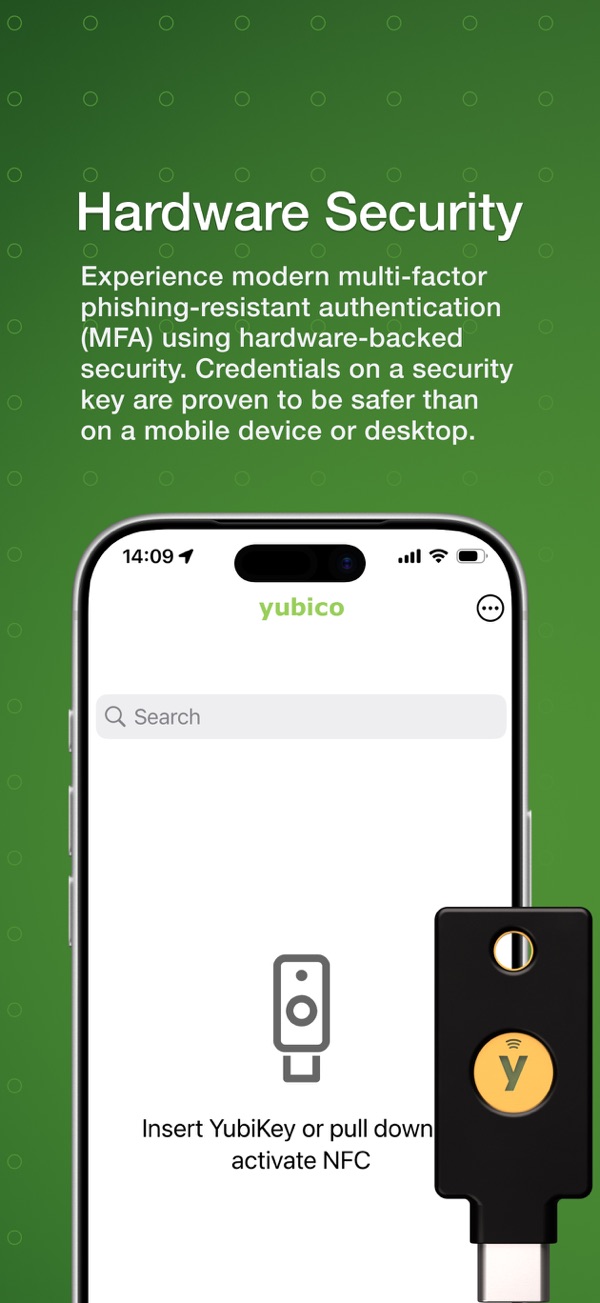 Yubico Authenticator iPhone screenshot 1