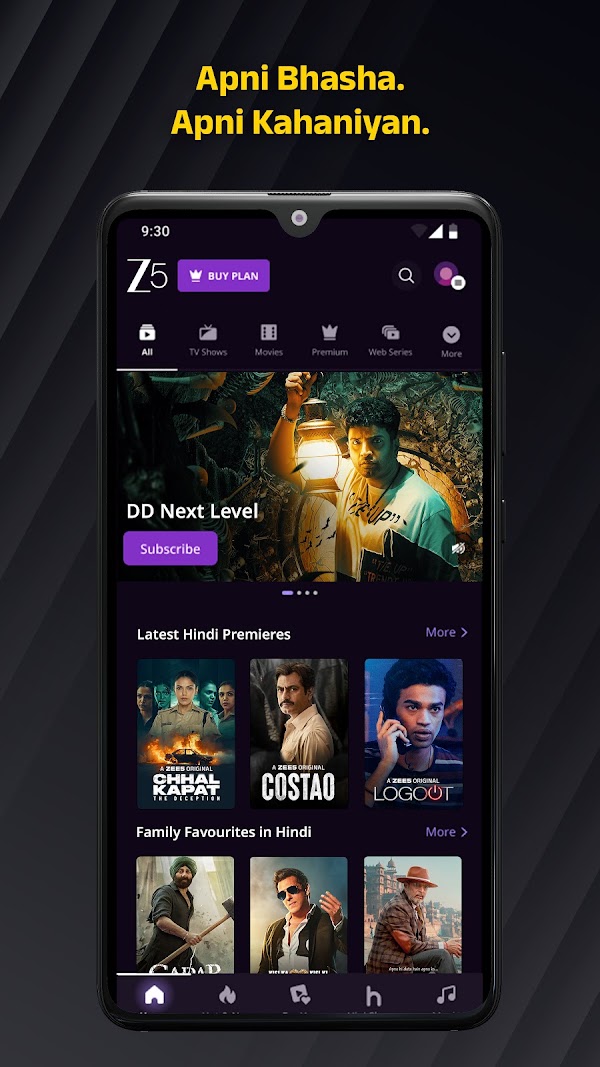 Zee 5 Android phone screenshot 1