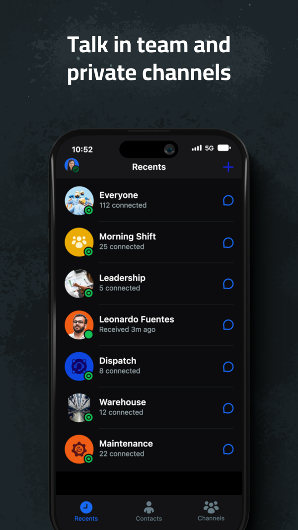 Zello Walkie Talkie iPhone screenshot 2