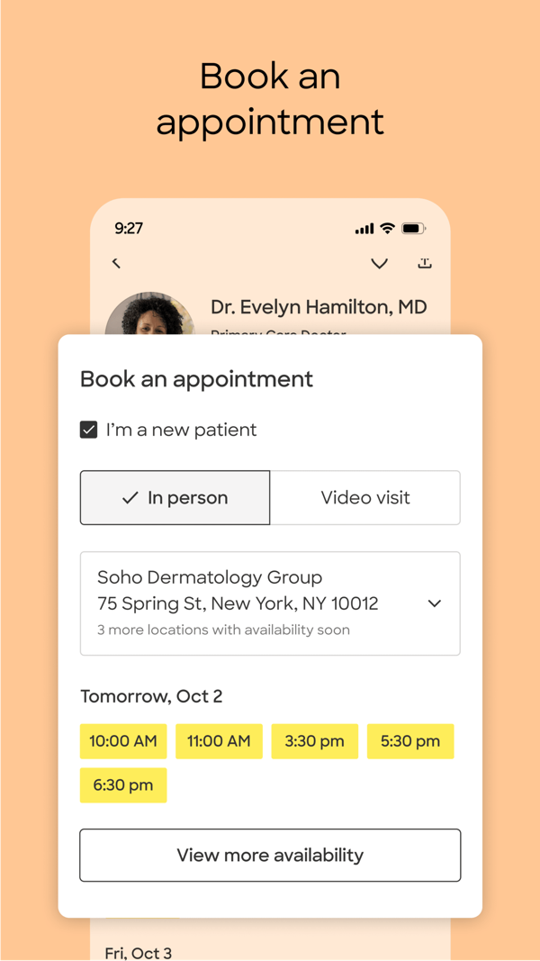 Zocdoc iPhone screenshot 4