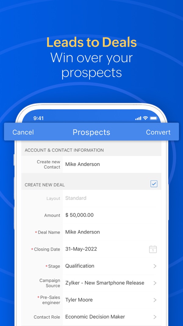 Zoho CRM iPhone screenshot 4