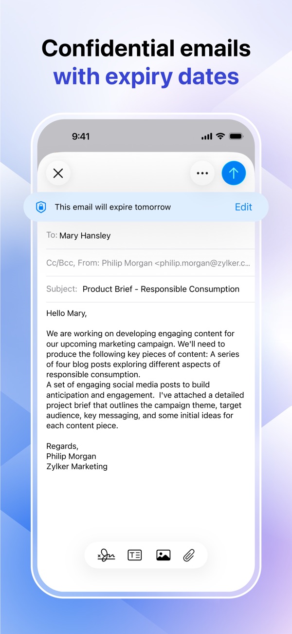 Zoho Mail iPhone screenshot 6