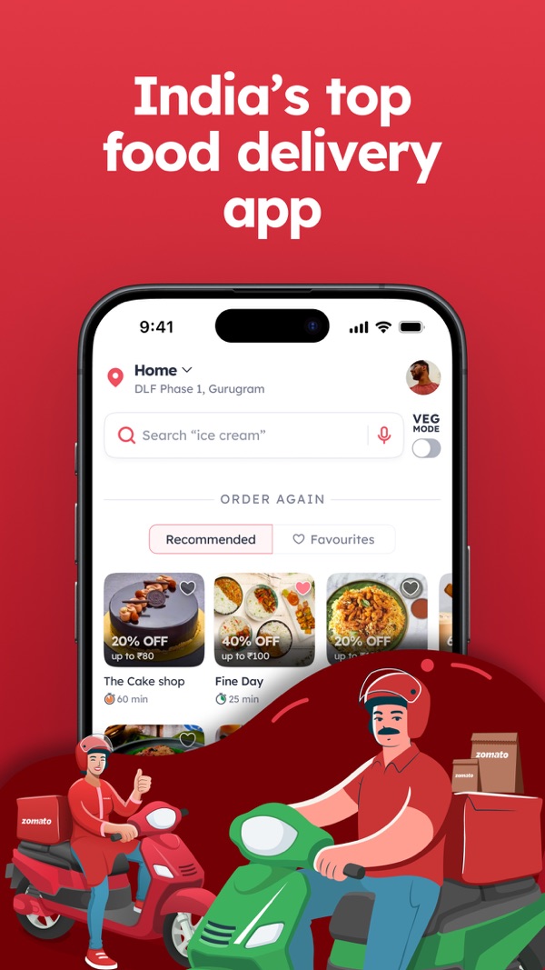 Zomato iPhone screenshot 1